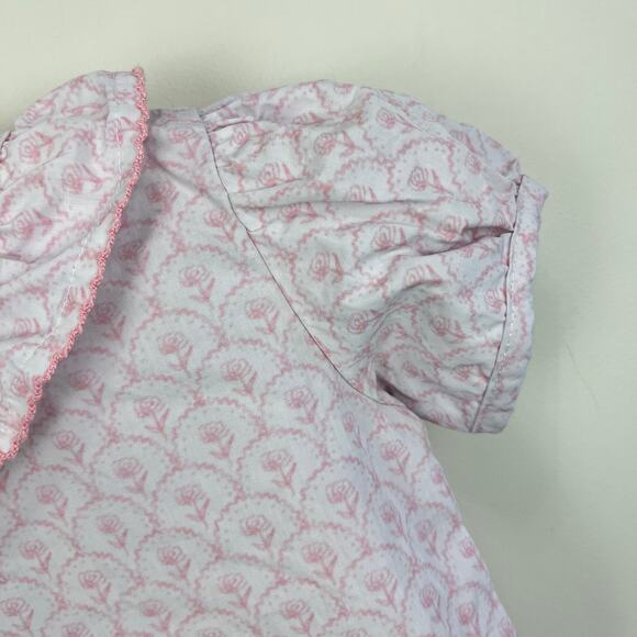 Southern Smocked Co Short Sleeve Pink Floral Ruffle Blouse 24 Months 2T - Picture 4 of 7